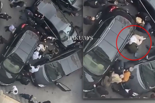 В Баку женщина оказалась под колесами автомобиля - ВИДЕО